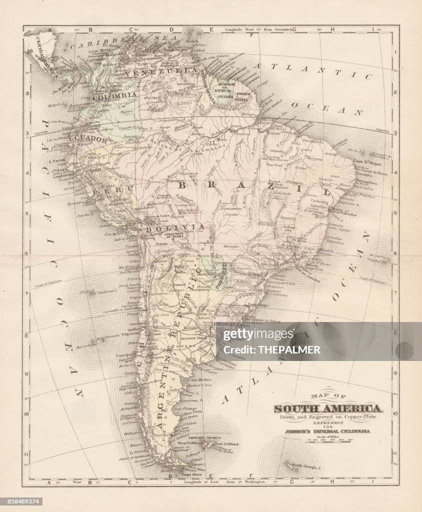 South America map 1893