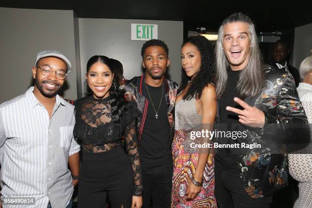 Tristen Winger, Jasmin Brown, Vince Swann, Kiya Roberts and Mark Harley attend the BET Hip Hop Awards 2017 at The Fillmore Miami Beach at the Jackie...