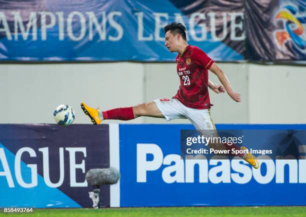 Guangzhou Evergrande forward Gao Lin in action during the AFC Champions League 2015 2nd Leg match between Guangzhou Evergrande and Seongnam FC on May...