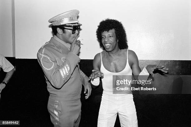 Photo of Sly & The Family STONE and Bobby WOMACK; with Sly Stone