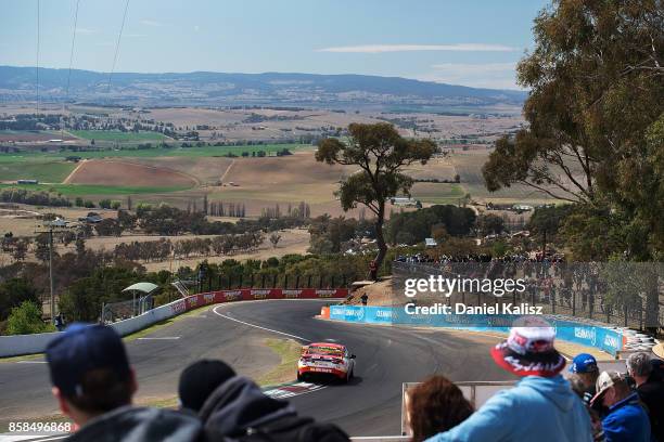 Scott McLaughlin drives the Shell V-Power Racing Team Ford Falcon FGX during practice ahead of this weekend's Bathurst 1000, which is part of the...