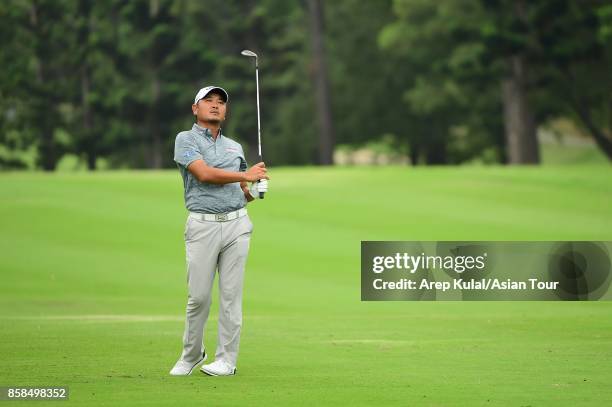 Danny Chia of Malaysia during round three of the Yeangder Tournament Players Championship at Linkou lnternational Golf and Country Club on October 7,...