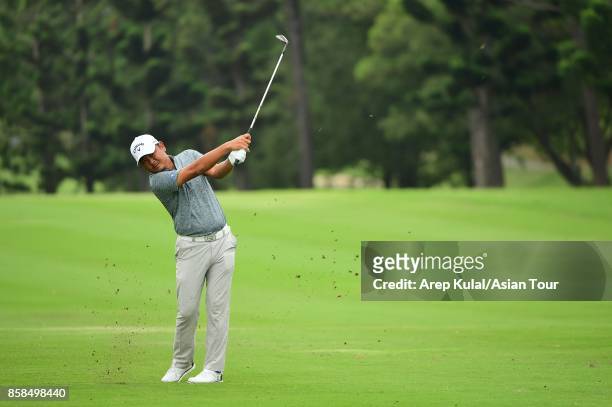 Danny Chia of Malaysia during round three of the Yeangder Tournament Players Championship at Linkou lnternational Golf and Country Club on October 7,...