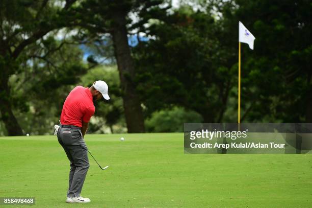 Dodge Kemmer of USA during round three of the Yeangder Tournament Players Championship at Linkou lnternational Golf and Country Club on October 7,...