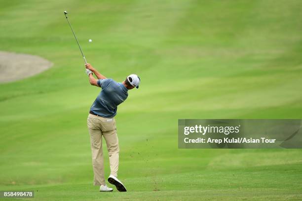 Johannes Veerman of USA during round three of the Yeangder Tournament Players Championship at Linkou lnternational Golf and Country Club on October...