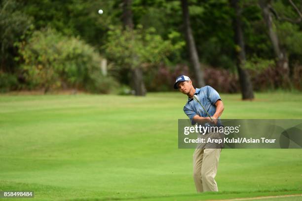 Johannes Veerman of USA during round three of the Yeangder Tournament Players Championship at Linkou lnternational Golf and Country Club on October...