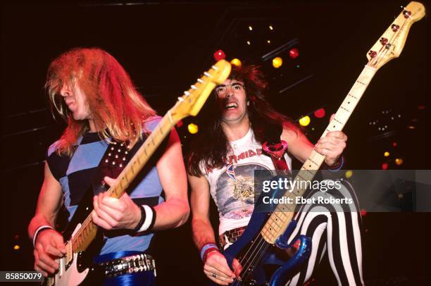 Photo of IRON MAIDEN and Dave MURRAY and Steve HARRIS, Dave Murray and Steve Harris performing live onstage