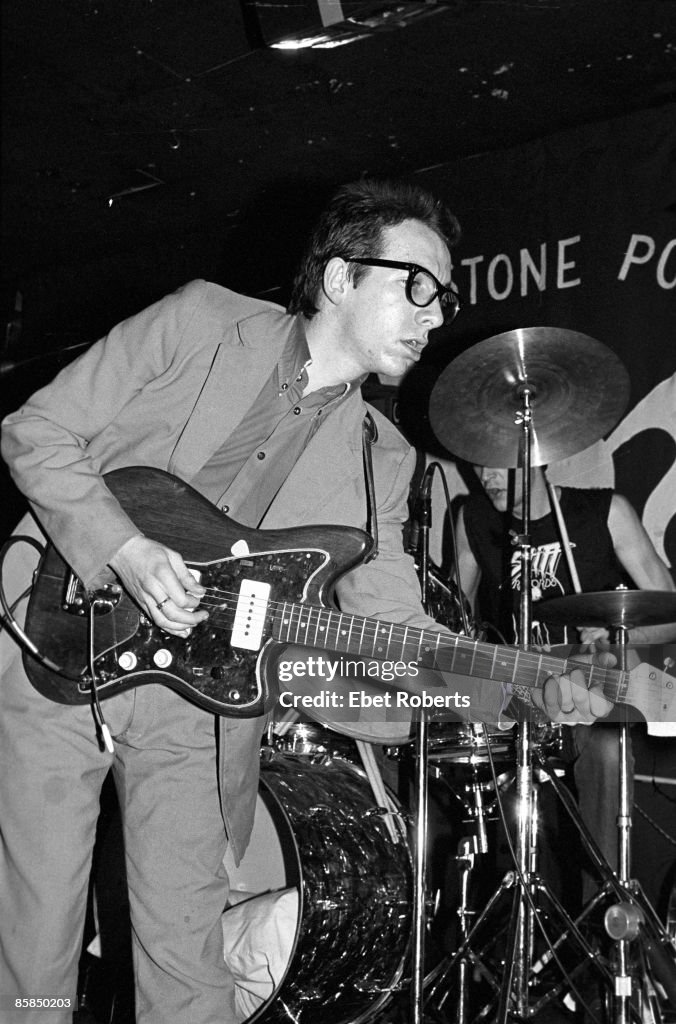 Photo of Elvis COSTELLO, Elvis Costello performing on stage News Photo