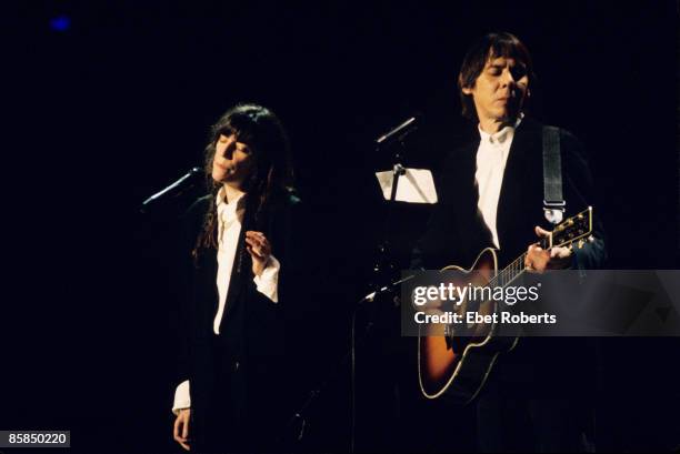 Patti SMITH and Fred Sonic SMITH; with Fred "Sonic" Smith, performing live onstage