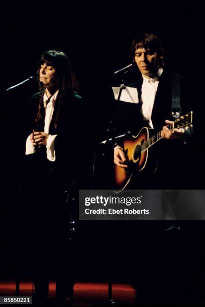 Patti SMITH and Fred Sonic SMITH; with Fred "Sonic" Smith, performing live onstage