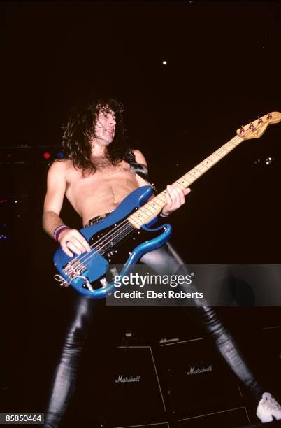 Photo of IRON MAIDEN and Steve HARRIS, Steve Harris performing live onstage