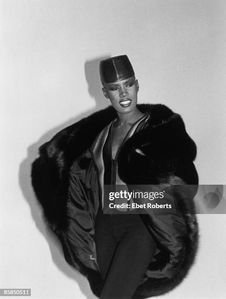 Grace JONES; at the taping of the television program "Night Flight"