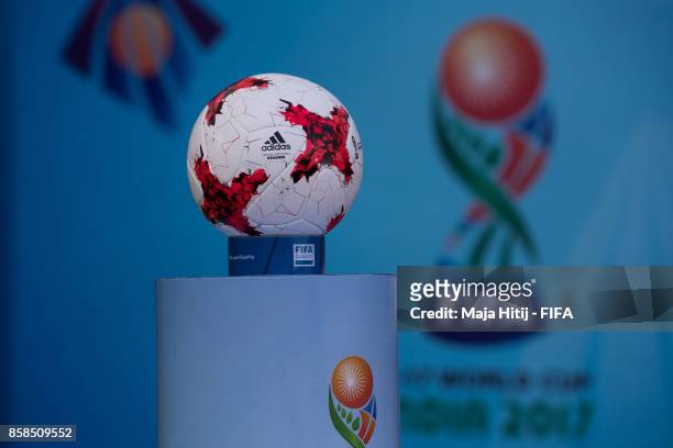 Official ball prior the FIFA U-17 World Cup India 2017 group A match between Colombia and Ghana at Jawaharlal Nehru Stadium on October 6, 2017 in New...
