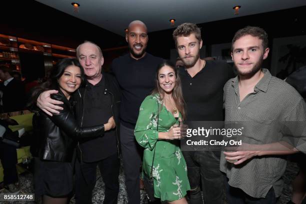 Ming-Na Wen, Jeph Loeb, Henry Simmons, Natalia Cordova-Buckley, Luke Mitchell and Ian De Caestecker attend Hulu's New York Comic Con After Party at...