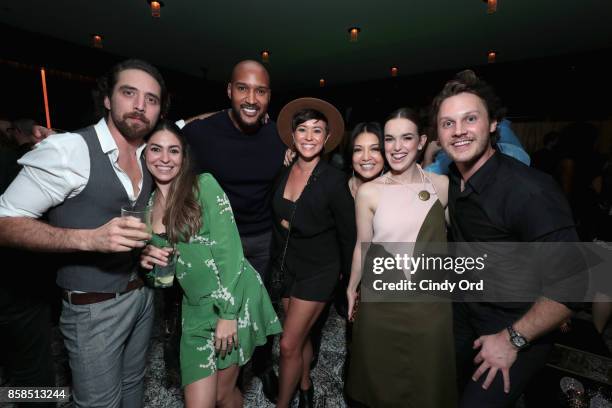 Natalia Cordova-Buckley, Henry Simmons, Briana Venskus, Ming-Na Wen and Elizabeth Henstridge attend Hulu's New York Comic Con After Party at The...