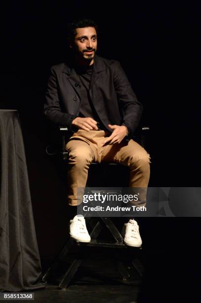 Riz Ahmed speaks on stage during The 2017 New Yorker Festival at Gramercy Theatre on October 6, 2017 in New York City.