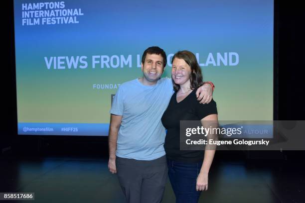 Rod Morata and Hilary McHo attend the red carpet during Hamptons International Film Festival 2017 - Day Two on October 6, 2017 in Sag Harbor, New...