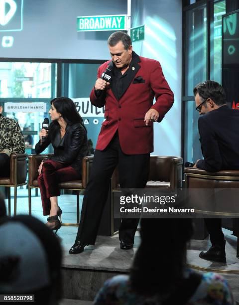 Actor Bruce Campbell visits Build to discuss 'Ash Vs Evil Dead' at Build Studio on October 6, 2017 in New York City.