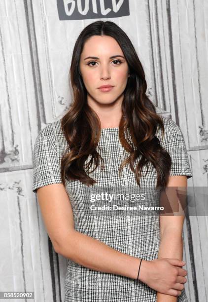 Actress Arielle Carver-O'Neill visits Build to discuss 'Ash Vs Evil Dead' at Build Studio on October 6, 2017 in New York City.