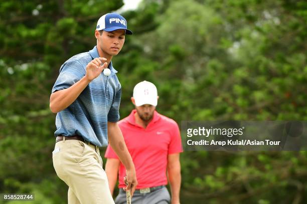 Johannes Veerman of USA pictured during round three for the Yeangder Tournament Players Championship at Linkou lnternational Golf and Country Club on...