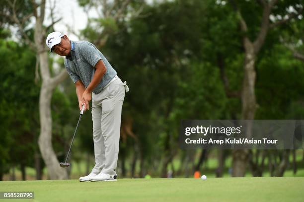 Danny Chia of Malaysia pictured during round three of the Yeangder Tournament Players Championship at Linkou lnternational Golf and Country Club on...