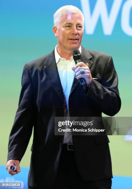 Bryan Poore speaks on stage during the session for "The First To Do It" at Bay Street Theater, 1 during Hamptons International Film Festival 2017 -...