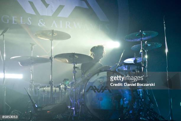 Photo of ANGELS & AIRWAVES and Adam WILLARD, Drummer Adam Willard performing on stage