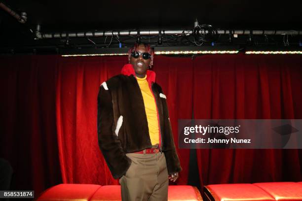 Lil Yachty arrives at the 2017 BET Hip Hop Awards on October 6, 2017 in Miami Beach, Florida.