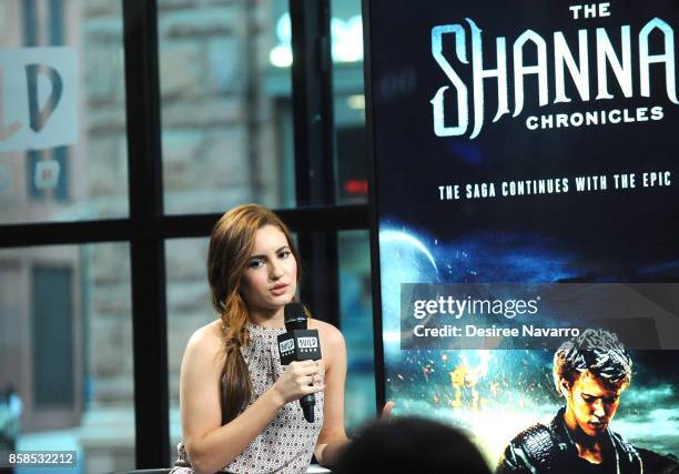 Actress Ivana Baquero visits Build to discuss 'The Shannara Chronicles' at Build Studio on October 6, 2017 in New York City.