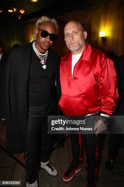 Bentley and Steve Rifkind arrive at the 2017 BET Hip Hop Awards on October 6, 2017 in Miami Beach, Florida.