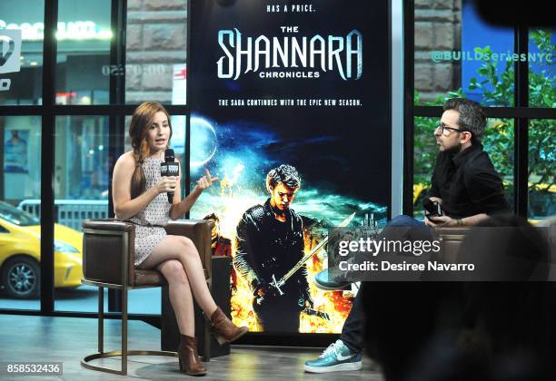 Actress Ivana Baquero visits Build to discuss 'The Shannara Chronicles' at Build Studio on October 6, 2017 in New York City.