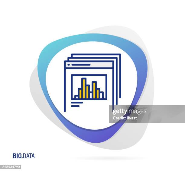 big data icon - server lights stock illustrations