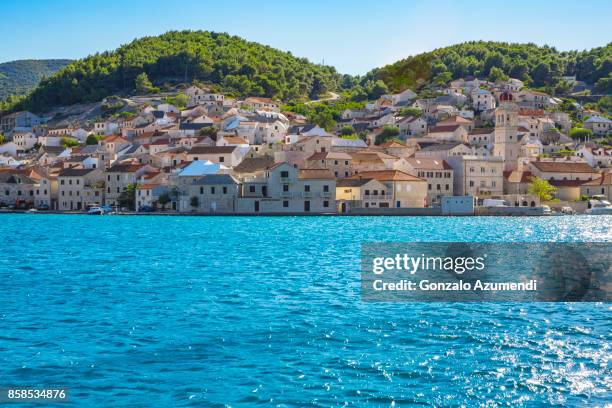 brac island at croatia - brac eiland stockfoto's en -beelden