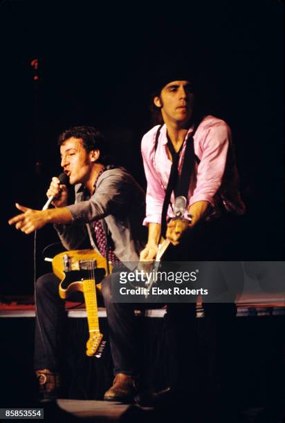 Photo of Bruce SPRINGSTEEN and Steven VAN ZANDT, Bruce Springsteen and Steven Van Zandt performing on stage