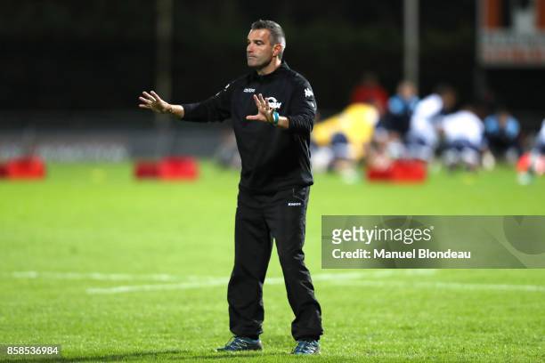 Coach Wilfrid Lahaye of Vannes during the Pro D2 match between Colomiers and Vannes on October 6, 2017 in Colomiers, France.