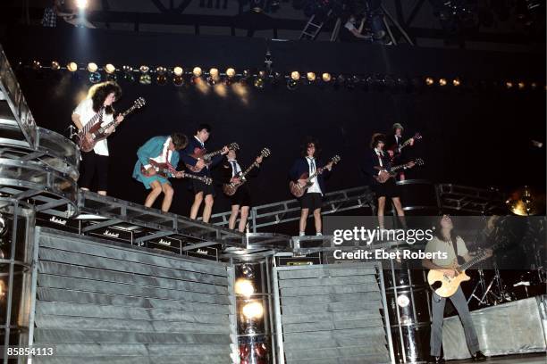 Photo of Malcolm YOUNG and AC/DC, Malcolm Young and Angus Young impersonators performing on stage