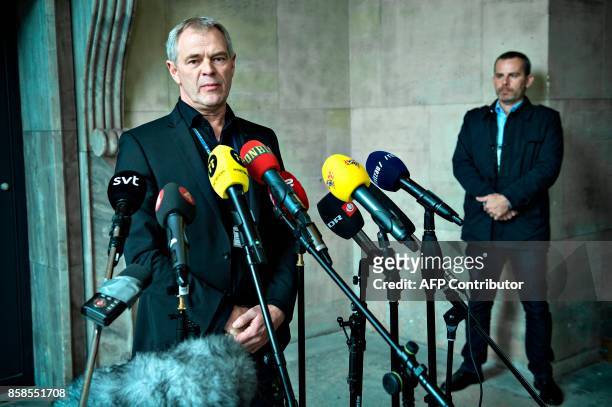 Copenhagen Police Chief Investigator Jens Moeller Jensen gives a press briefing in connection with new findings in the case against submarine captain...