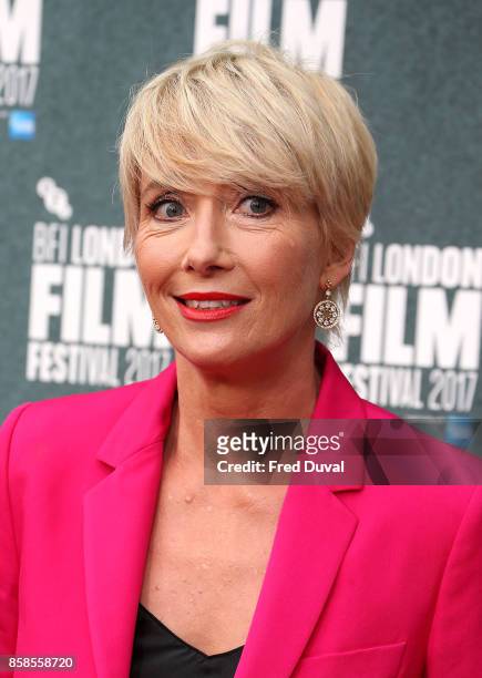Emma Thompson attend "The Meyerowitz Stories" UK Premiere during the 61st BFI London Film Festival at Embankment Gardens Cinema on October 6, 2017 in...