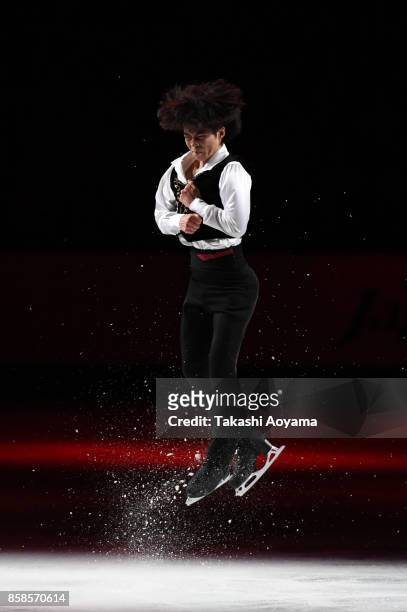 Tatsuki Machida performs at the halftime show during the figure skating Japan Open at Saitama Super Arena on October 7, 2017 in Saitama, Japan.