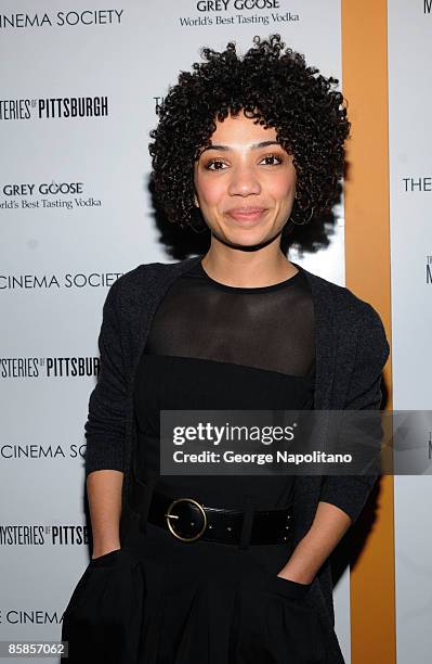 Actress Jasika Nicole attends The Cinema Society's and Links of London's screening of "The Mysteries Of Pittsburgh"s of Pittsburgh" at the Landmark...
