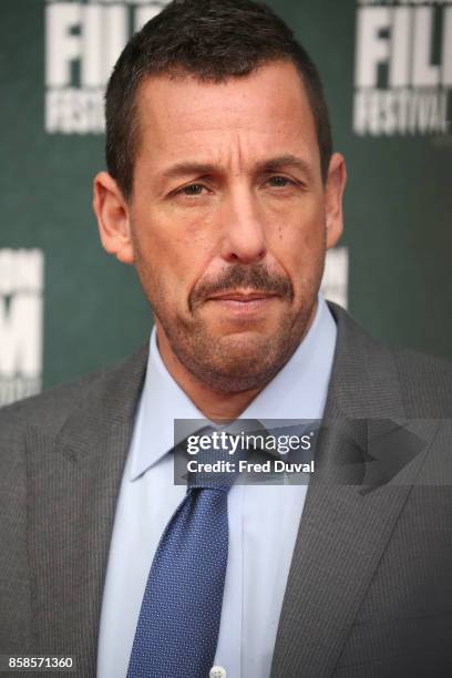 Adam Sandler attends "The Meyerowitz Stories" UK Premiere during the 61st BFI London Film Festival at Embankment Gardens Cinema on October 6, 2017 in...