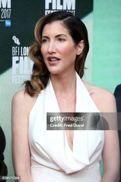 Jackie Sandler attends "The Meyerowitz Stories" UK Premiere during the 61st BFI London Film Festival at Embankment Gardens Cinema on October 6, 2017...