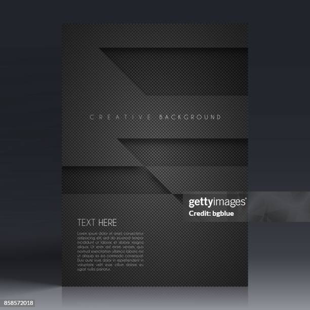 brochure template layout, cover design, business annual report, flyer, magazine - carbon fibre stock illustrations