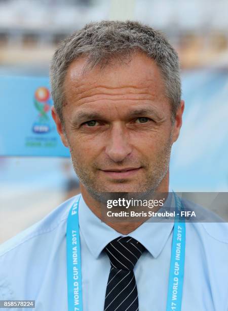 Christian Wueck of Germany pose prior to the FIFA U-17 World Cup India 2017 group C match between Germany and Costa Rica at Pandit Jawaharlal Nehru...