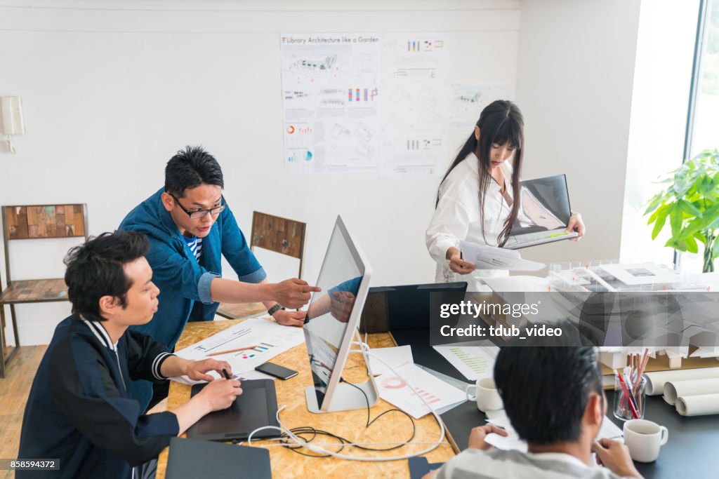 People working at office
