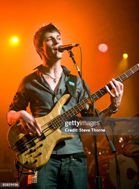 Matt Harris performing on stage with Two Spot Gobi at Birmingham Academy on April 7, 2009 in Birmingham, UK.