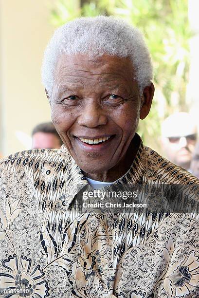 Nelson Mandela arrives at the new One&Only Cape Town resort on April 2, 2009 in Cape Town, South Africa. Today is the Grand Opening of Sol Kerzner's...