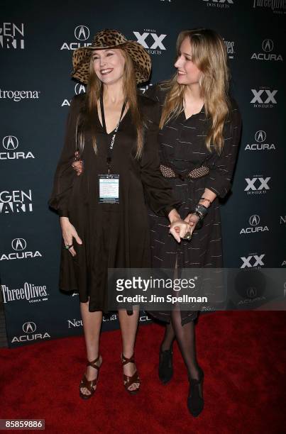 Actress Leelee Sobieski and her mom Elizabeth attend the premiere of "Finding Bliss" during the 14th Annual Gen Art Film Festival Presented by Acura...