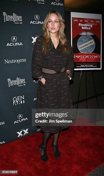 Actress Leelee Sobieski attends the premiere of "Finding Bliss" during the 14th Annual Gen Art Film Festival Presented by Acura at the Visual Arts...