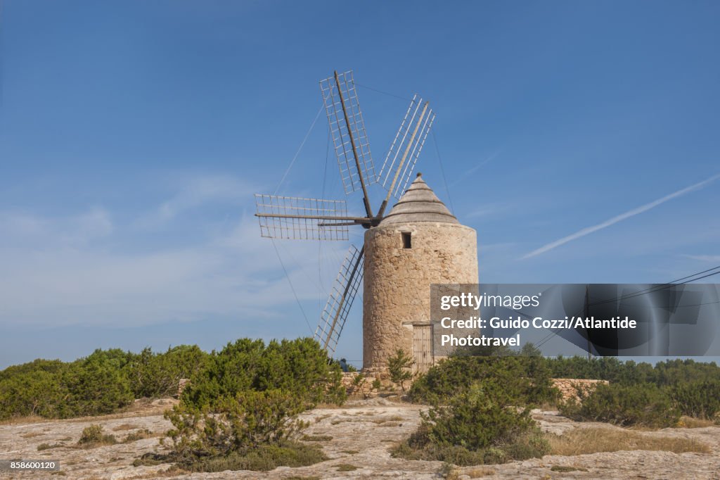 Sa Mirador windmill, near Sant Francesc Xavier